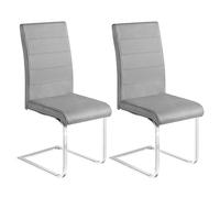 WOLTU Juego de 2 Sillas de Comedor,Terciopelo,Gris Oscuro | Ergonómica,Forma de C con Respaldo Alto,Moderna y Chic