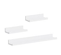 WOLTU Juego de 3 Soportes para Fotos, estantería de Pared, revistas, Soporte para Fotos, Moderno en Color Blanco RG9491ws2