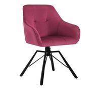 WOLTU Silla de Comedor Giratoria,Terciopelo,Burdeos | Estructura de Patas metálicas,Estilo Moderno. Apta para Cocina,salón,Comedor y Dormitorio
