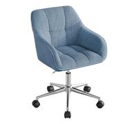 WOLTU Silla de Escritorio, Silla Giratoria, Pana, Azul