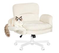WOLTU Silla de Oficina en Casa, Silla Escritorio Giratoria, Chenilla Beige