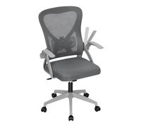 WOLTU Silla de Oficina Ergonómica, Silla de Escritorio, Gris | Soporte Lumbar y Ruedas, Función Oscilante y Giratoria de 360°, Altura y Reposabrazos Ajustable, para Estudio u Oficina