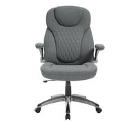 WOLTU Silla Ergonomica Escritorio, Silla Ejecutiva, Lino, Gris