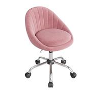 WOLTU Silla Escritorio, Silla tocador, Terciopelo, Rosa