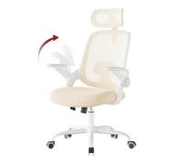 WOLTU Silla Oficina Ergonómica, Silla Escritorio en Malla, Beige