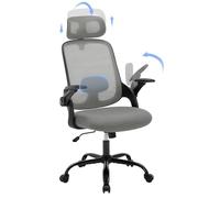 WOLTU Silla Oficina Ergonómica, Silla Escritorio en Malla, Gris