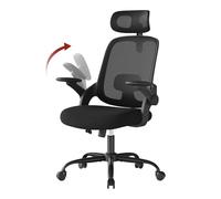 WOLTU Silla Oficina Ergonómica, Silla Escritorio en Malla, Negro
