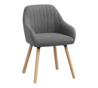 WOLTU Sillas de Comedor,Terciopelo,Gris Marengo | Respaldo Mediano, cojín Alta Elasticidad, Estructura de Madera, adecuado para salón y Dormitorio