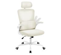 WOLTU Sillas Escritorio con Reposabrazos, Silla Escritorio Beige