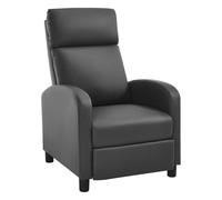 WOLTU Sillón Reclinable, Respaldo Reposapiés Elevable, PU, Gris | Sillon Relax Inclinable, Butaca Reclinable, Asiento Acolchado, Sofá Individual de Lectura, Salón y Dormitorio