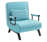 WOLTU Sofá Cama Sillón Reclinable Respaldo Ajustable 190x69cm Azul