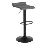 WOLTU Taburete Cocina Giratorio 360°, Taburete Bar de Altura Ajustable con Reposapiés, para Comedor, Salón y Cafetería, Gris Negro