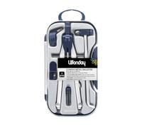 WONDAY - Brújula, estuche de 5 piezas Technic Ballustre con estuche de mina, extensión, tamaño de mina y anillo