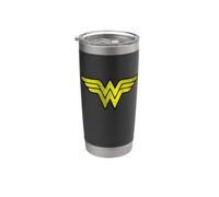 Wonder Woman Vintage Logo Vaso térmico de acero inoxidable de doble pared