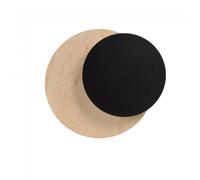 Wonderlamp Aplique de pared Redondo Aura Mader Negro