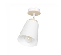 Wonderlamp Aplique orientable Tasla Blanco y Madera 1XE27