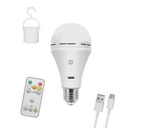 wonderlamp Bombilla LED Rosca E27 6W con batería recargable 3000-4000-6000K Mando a distancia y Temporizador