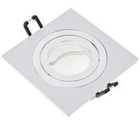 wonderlamp Clasic W-E0 Foco empotrable cuadrado GU10, Aluminio, 5 UNIDADES