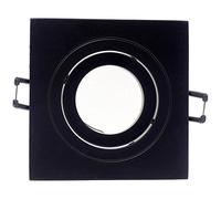 wonderlamp Classic Empotrable Cuadrado Basculante GU10, Negro, 1 unidad