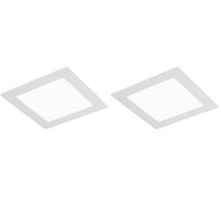 wonderlamp Downlight LED extraplano cuadrado blanco 18W 6000K (Luz fría) (Paquete de 2)