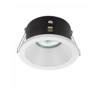 wonderlamp - Empotrable para baños o exteriores Lutar, IP 65, Empotrable moderno, Blanco, para interior/exterior, Redondo