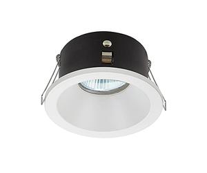 wonderlamp - Empotrable para baños o exteriores Lutar, IP 65, Empotrable moderno, Blanco, para interior/exterior, Redondo