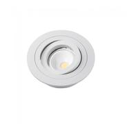 Wonderlamp Empotrable redondo blanco + Bombilla 8W cálida