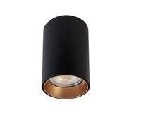 wonderlamp Foco-plafón de superfice estilo Minimalista - Basic II para Salón, Dormitorio, Cocina, Negro, Bombilla Gu10