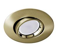 wonderlamp Kit Empotrable ROUND II basculante oro viejo (ángulo basculación 45º) + bombilla LED 8W cálida (3000K) incluida. Potencia lumínica : 702 Lm W-E000080)