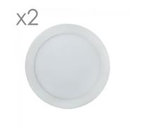 Wonderlamp Pack 2 Downlight LED Redondo Extraplano 18W-6000ºK (blanco)