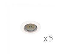 Wonderlamp Pack 5 Basic redondo blanco fijo