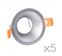 Wonderlamp Pack 5 Empotrables Confort Redondos (plateado)