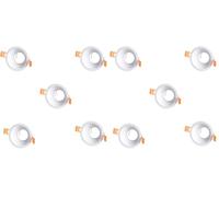wonderlamp Pack 5 unidades Foco empotrable Confort redondo blanco. Portalámparas GU10 incluido (W-E000131) (Paquete de 2)