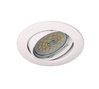 wonderlamp Pack x 10 unidades - Foco empotrable techo Basic Redondo, incluye Portalámparas GU10, Diámetro de 8,5 x 1,5 cm. Ojo de buey basculante 30°, Blanco