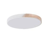 wonderlamp - Plafón de techo Smart de Madera 70 W LED Mol, 3000-4000-6000K, Intensidad Regulable, Luz nocturna, Mando incluido, Blanco