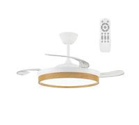 Ventilador led aspas retráctiles cosmatos cct dim 45w marca wonderlamp