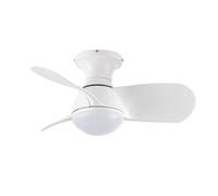 wonderlamp Ventilador de techo pequeño ø64cm silencioso LED Mancado Blanco CCT 3000-4000-6000K, Intensidad Regulable 20W