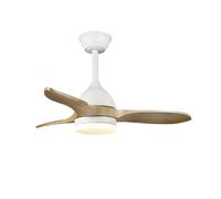 wonderlamp - Ventilador de techo silencioso Tasme, Ventilador de techo con luz LED 20W y aspas de Madera, mando a distancia