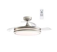 Wonderlamp Ventilador LED con aspas plegables Perla CCT (45W) Warm White