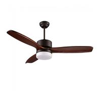 Wonderlamp Ventilador LED Keros Marrón (12W)