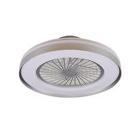 wonderlamp - Ventilador Plafón Silencioso LED 40W Landa Plata 3 CCT Regulable