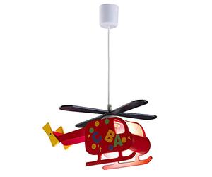 wonderlamp W-A000122 Lámpara de Techo Infantil Helicóptero Rojo