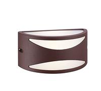 wonderlamp W-T000052 Aplique de Pared para Exterior, Moderno Classic II, Impermeable Ip54, Marrón Óxido, Bombilla E27