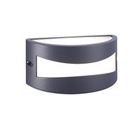 wonderlamp W-T000053 Aplique de Pared - Basic para Jardín, Terraza, Impermeable Ip54, Negro Antracita, Bombilla E27