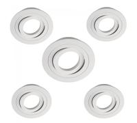 WONDERLAMP Wonderlamp Pack 5 Lámparas de Techo Empotrables de Aluminio Blanco Redondo