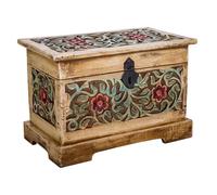 Wonderlust Deco - Baúl de madera artesanal marrón 30x17x20 Marrón 30x17x20h cm
