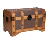 Wonderlust Deco - Baúl de madera marrón 60x33x37 cm Marrón 60x33x36.5