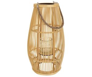 Wonderlust Deco - Farol portavelas de bambú marrón d28x51.5 Marrón D28x51.5h cm Marrón