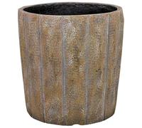 Wonderlust Deco - Macetero de fibra de vidrio marrón 35,5x35,5x35,5cm Marrón 35,5x35,5x35,5h cm Brown
