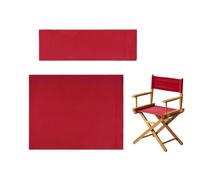 WonJoxel Funda de asiento de lona para silla de director de 21.2 x 16.1 | Kit de lona de repuesto plegable, negro, duradero (rojo)